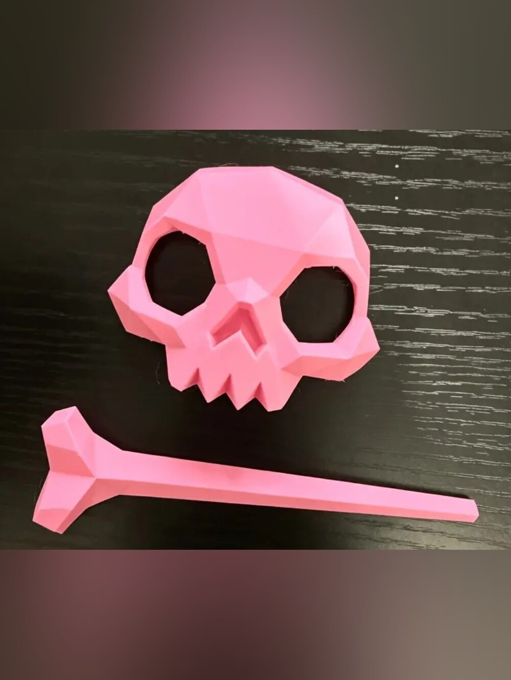 Pink Geometric Skull Hair Accessory
